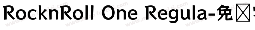 RocknRoll One Regula字体转换